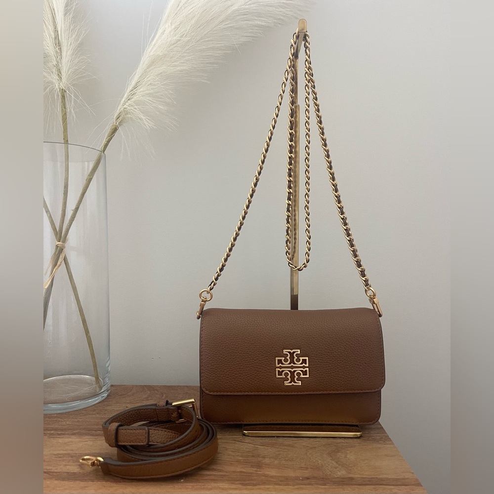 BRAND NEW TORY BURCH BROWN LEATHER PURSE